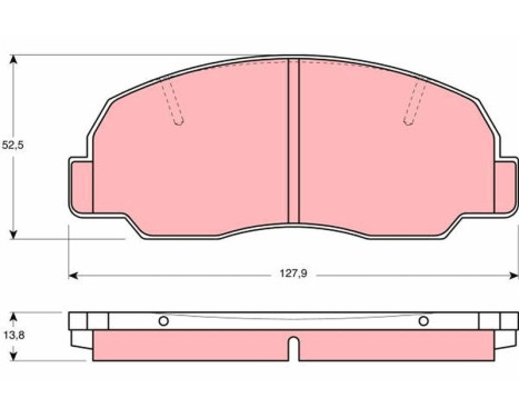 Brake Pad Set, disc brake GDB980 TRW, Image 2