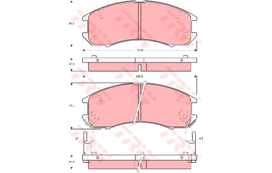Brake Pad Set, disc brake GDB981 TRW