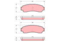 Brake Pad Set, disc brake GDB982 TRW