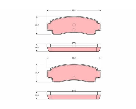 Brake Pad Set, disc brake GDB982 TRW