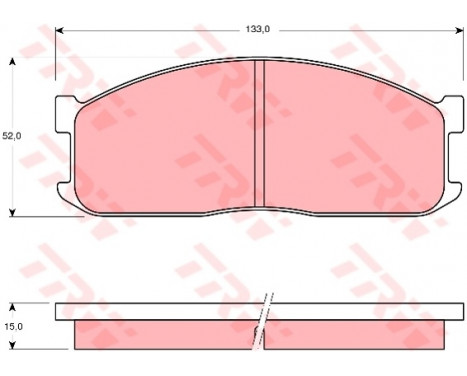 Brake Pad Set, disc brake GDB983 TRW
