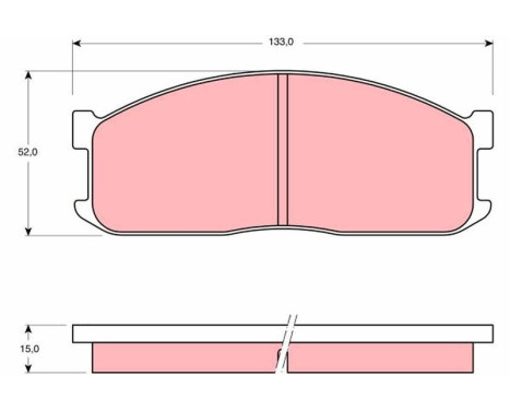 Brake Pad Set, disc brake GDB983 TRW, Image 2