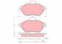 Brake Pad Set, disc brake GDB984 TRW