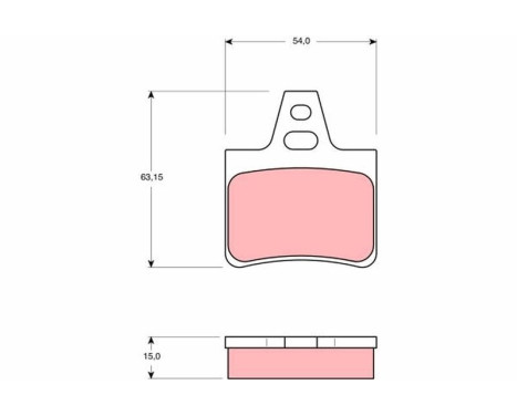 Brake Pad Set, disc brake GDB986 TRW, Image 2