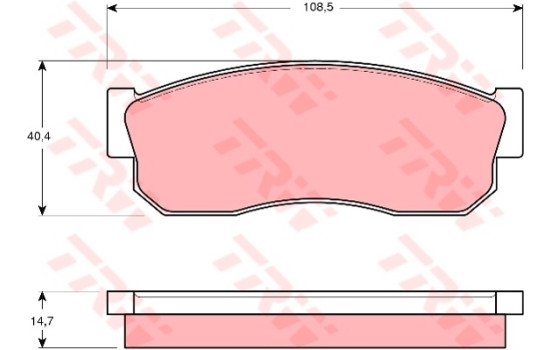 Brake Pad Set, disc brake GDB988 TRW