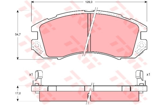 Brake Pad Set, disc brake GDB989 TRW