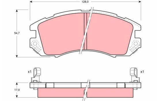 Brake Pad Set, disc brake GDB989 TRW, Image 2