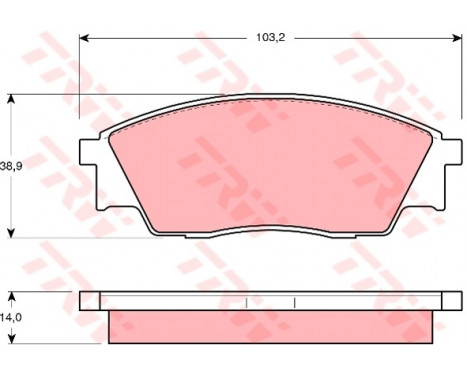 Brake Pad Set, disc brake GDB991 TRW