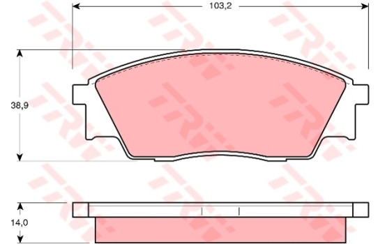 Brake Pad Set, disc brake GDB991 TRW