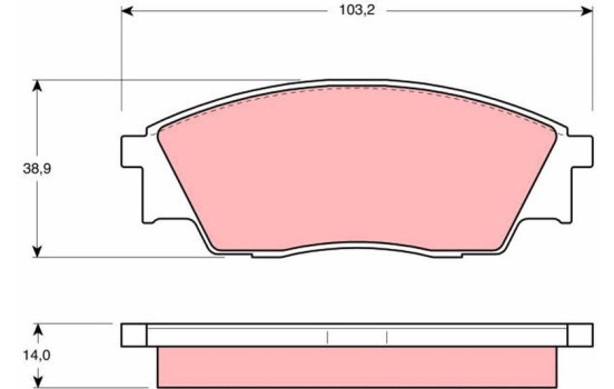 Brake Pad Set, disc brake GDB991 TRW, Image 2