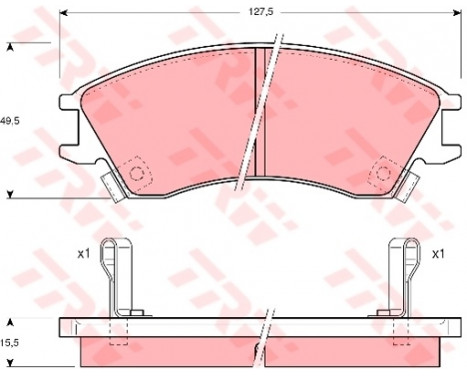 Brake Pad Set, disc brake GDB992 TRW