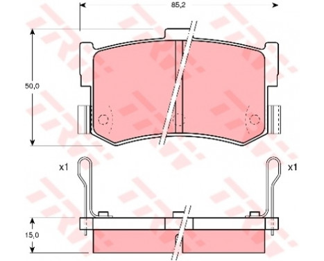 Brake Pad Set, disc brake GDB994 TRW