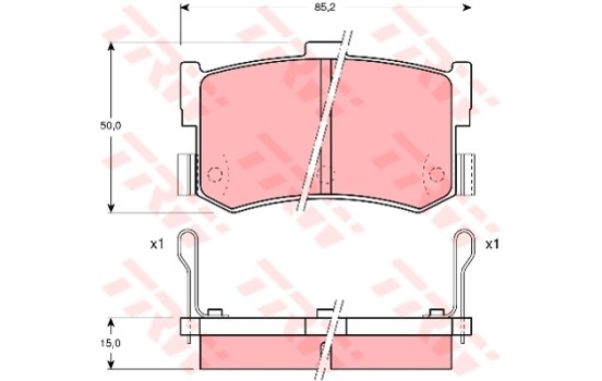 Brake Pad Set, disc brake GDB994 TRW