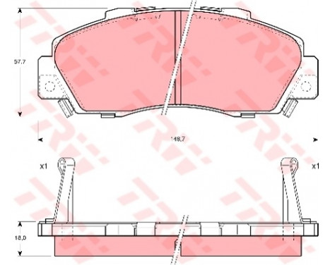 Brake Pad Set, disc brake GDB995 TRW