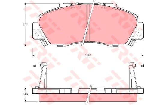Brake Pad Set, disc brake GDB995 TRW