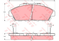 Brake Pad Set, disc brake GDB996 TRW