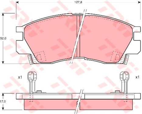 Brake Pad Set, disc brake GDB998 TRW