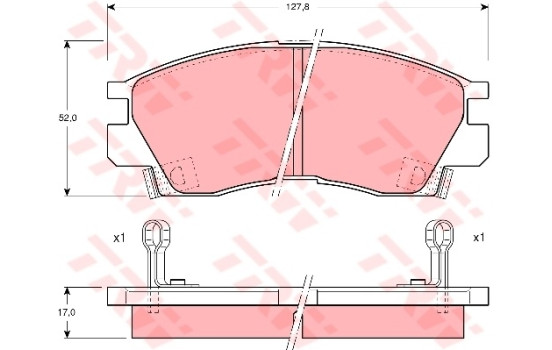 Brake Pad Set, disc brake GDB998 TRW