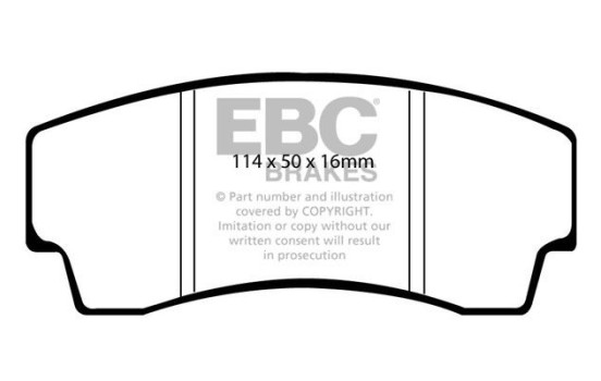 Brake Pad Set, disc brake Greenstuff DP2008 EBC, Image 4