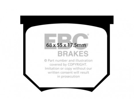 Brake Pad Set, disc brake Greenstuff DP2034 EBC, Image 4