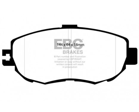 Brake Pad Set, disc brake Greenstuff DP21006 EBC, Image 4
