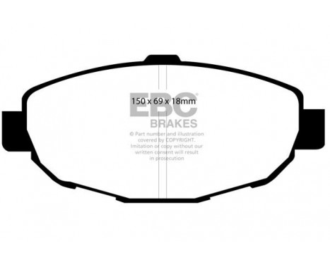 Brake Pad Set, disc brake Greenstuff DP21007 EBC, Image 4