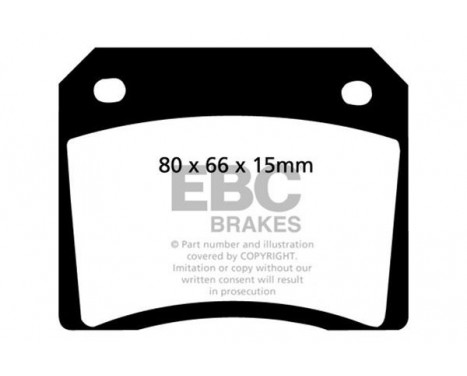 Brake Pad Set, disc brake Greenstuff DP2101 EBC, Image 4