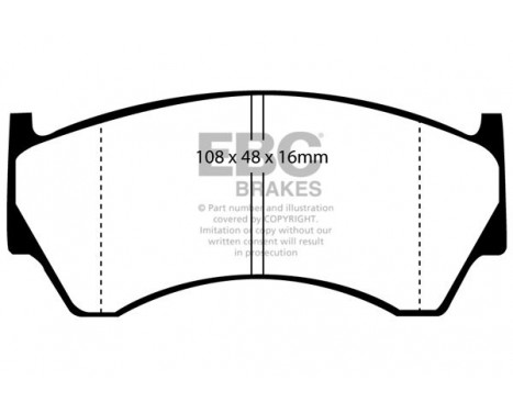 Brake Pad Set, disc brake Greenstuff DP21044 EBC, Image 4