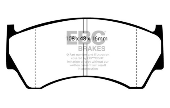 Brake Pad Set, disc brake Greenstuff DP21044 EBC, Image 4