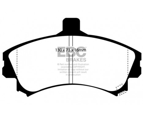 Brake Pad Set, disc brake Greenstuff DP21045 EBC, Image 4