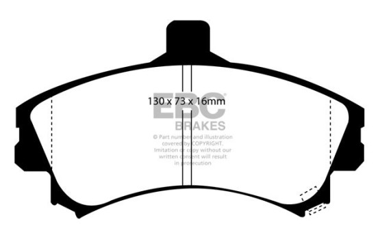 Brake Pad Set, disc brake Greenstuff DP21045 EBC, Image 4
