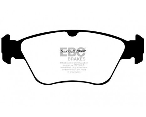 Brake Pad Set, disc brake Greenstuff DP21055 EBC, Image 4