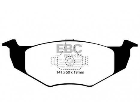 Brake Pad Set, disc brake Greenstuff DP21056 EBC, Image 4