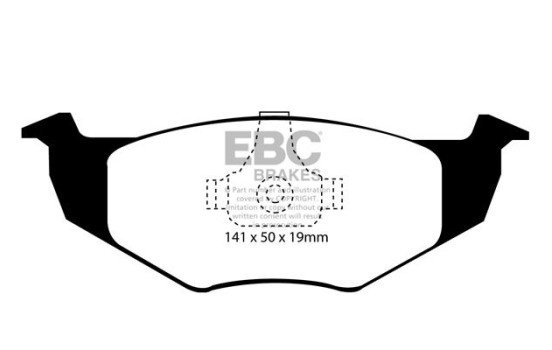 Brake Pad Set, disc brake Greenstuff DP21056 EBC, Image 4