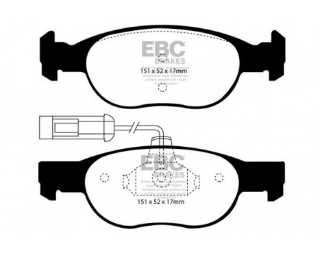 Brake Pad Set, disc brake Greenstuff DP21059 EBC, Image 4