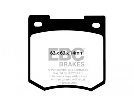 Brake Pad Set, disc brake Greenstuff DP2106 EBC, Image 4