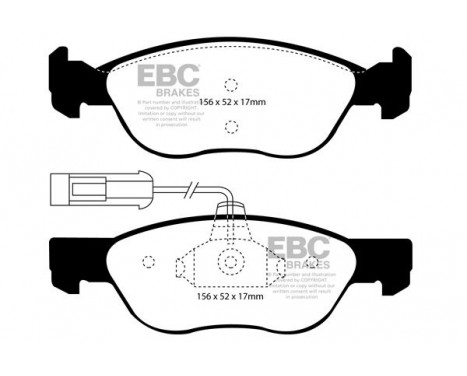 Brake Pad Set, disc brake Greenstuff DP21060 EBC, Image 4