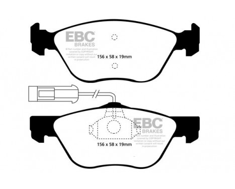Brake Pad Set, disc brake Greenstuff DP21061 EBC, Image 4