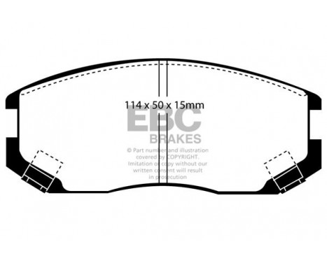 Brake Pad Set, disc brake Greenstuff DP21063 EBC, Image 4
