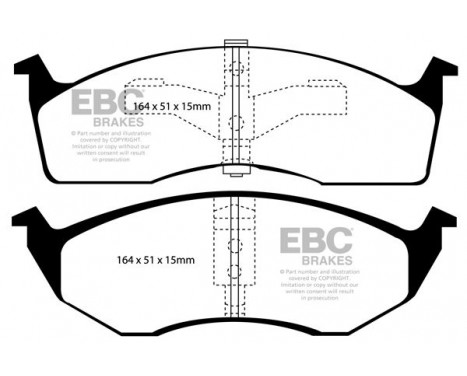 Brake Pad Set, disc brake Greenstuff DP21065 EBC, Image 4