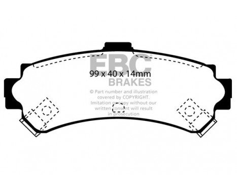 Brake Pad Set, disc brake Greenstuff DP21067 EBC, Image 4