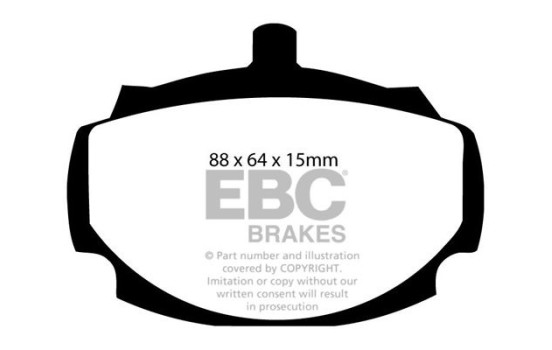 Brake Pad Set, disc brake Greenstuff DP2107 EBC, Image 4
