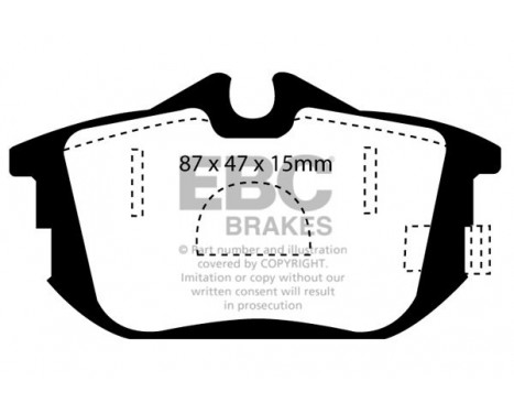 Brake Pad Set, disc brake Greenstuff DP21076 EBC, Image 4