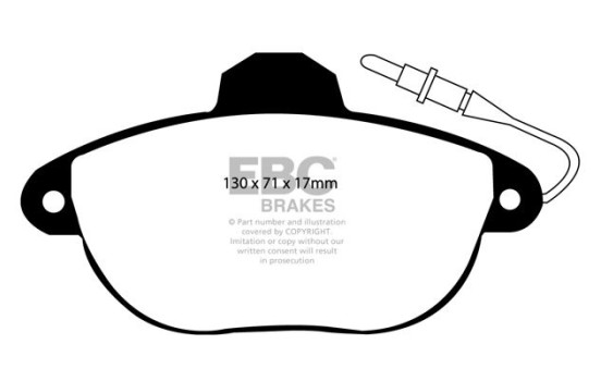 Brake Pad Set, disc brake Greenstuff DP21077 EBC, Image 4