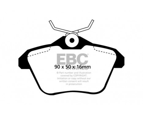 Brake Pad Set, disc brake Greenstuff DP21096 EBC, Image 4