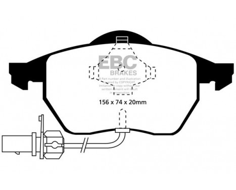 Brake Pad Set, disc brake Greenstuff DP21114 EBC, Image 4