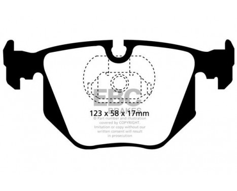 Brake Pad Set, disc brake Greenstuff DP21118 EBC, Image 4