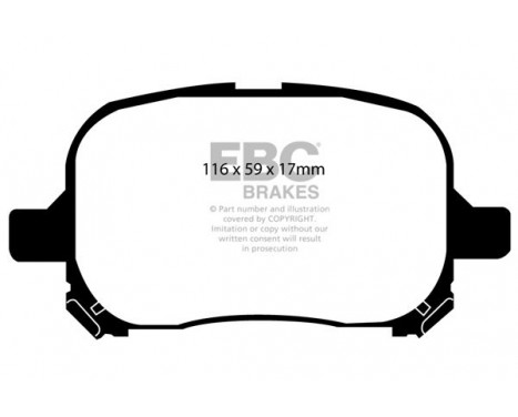 Brake Pad Set, disc brake Greenstuff DP21133 EBC, Image 4