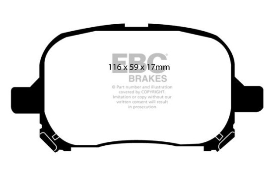 Brake Pad Set, disc brake Greenstuff DP21133 EBC, Image 4