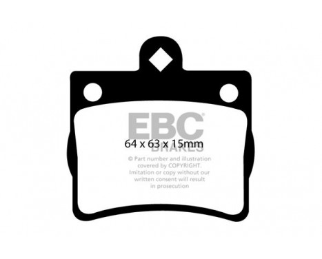 Brake Pad Set, disc brake Greenstuff DP21135 EBC, Image 4